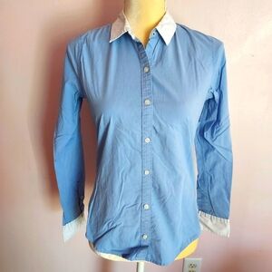Abercrombie & Fitch Fitted Poplin Shirt XS